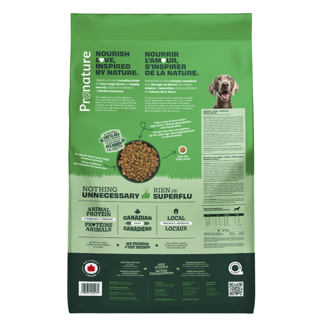 Pronature perro Senior con Pollo