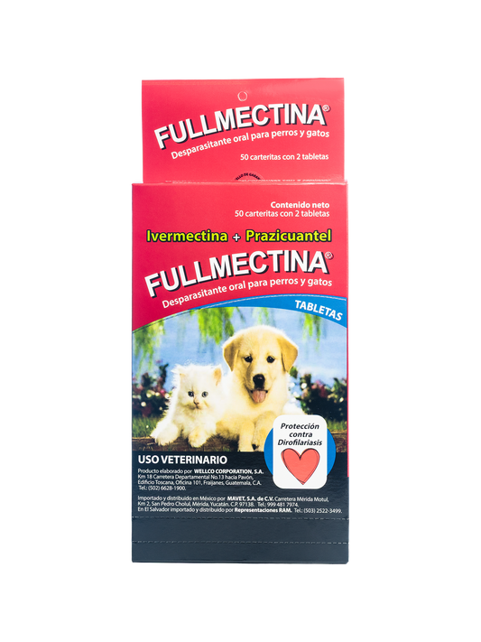 Desparasitante Fullmectina, efectivo contra larvas del corazon (11 a 40 libras)