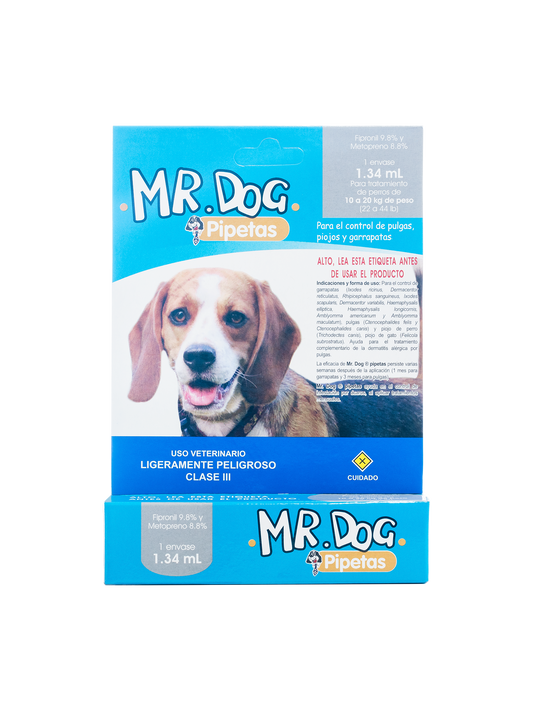 Mr.Dog pipeta Antipulgas Perro Mediano