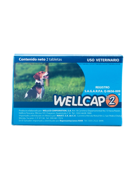 Desparasitante Wellcap #2 (13-44 libras)